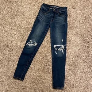 American Eagle Hi-Rise Jegging 00 Short, Distress